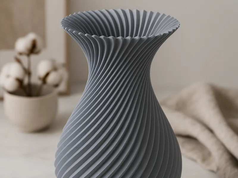 Vase modern mit Wellen
