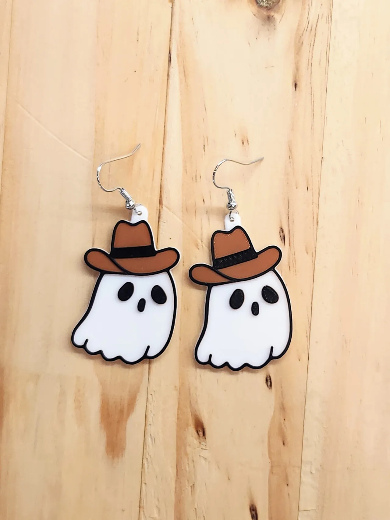 Cowboy Ghost Earrings view 2