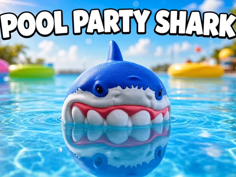 Modelo para impresión 3D: Pool Party Shark — referencia de MakerWorld