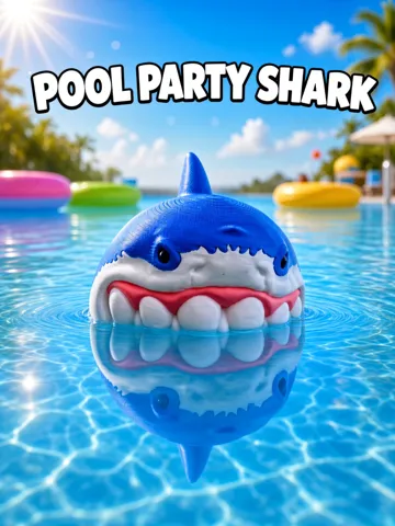 Modelo para impresión 3D: Pool Party Shark — vista de referencia 2