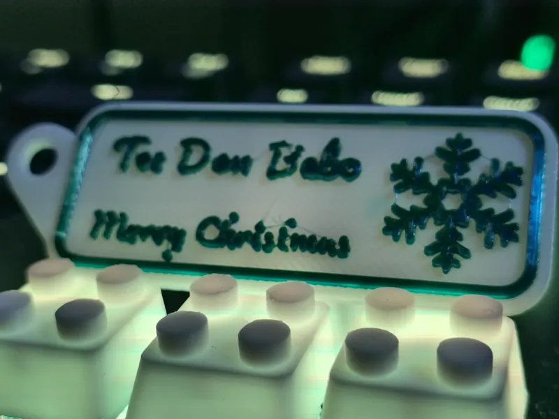 Christmas gift name tag