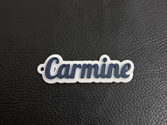 Carmine name keychain