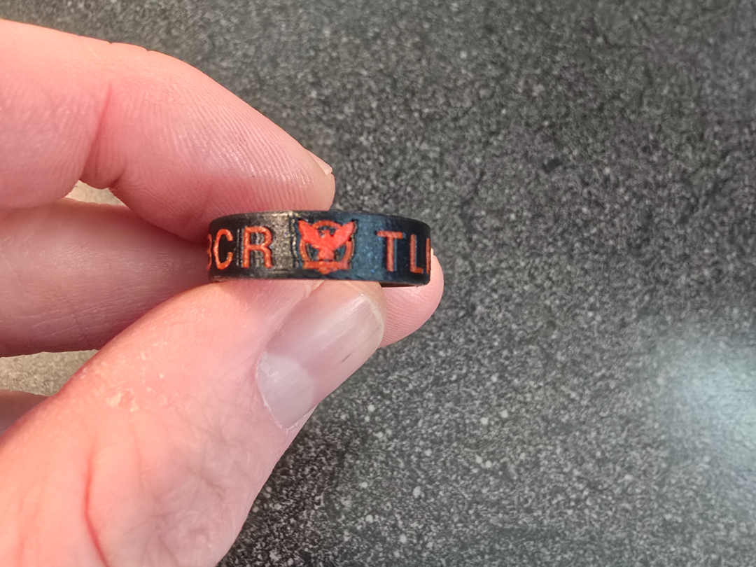 Scouting Eagle scout ring with Scout law (letters)