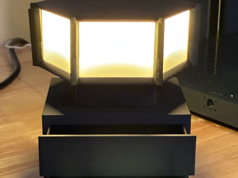 Neo-Japanese  Dual Drawer Jewelry Box/Lamp