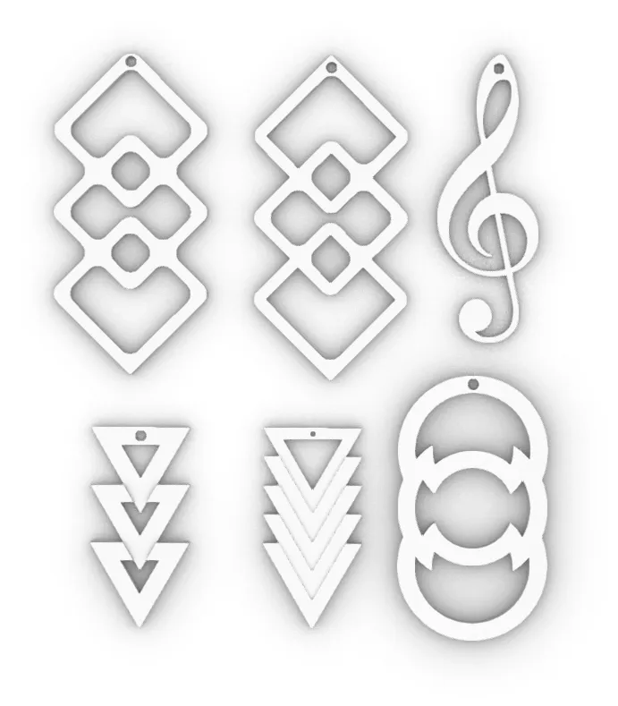 Geometric Earrings – Set of 6 Designs view 3