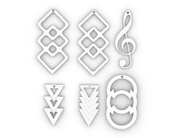 Geometric Earrings – Set of 6 Designs