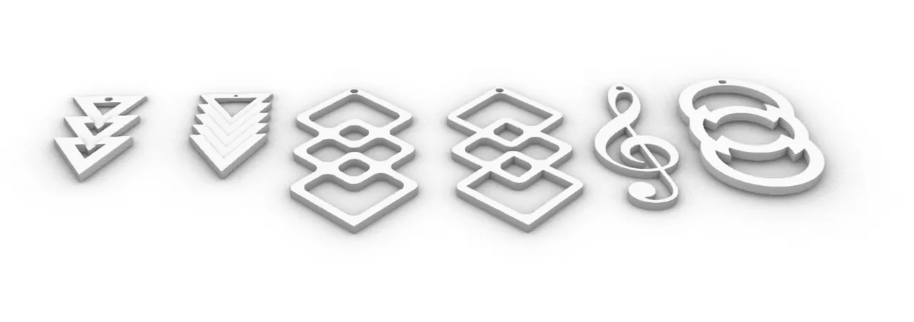 Geometric Earrings – Set of 6 Designs view 2