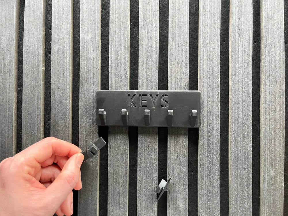 Acoustic Wall Panel Upgrade - Key Holder - Free 3D Print Model - MakerWorld