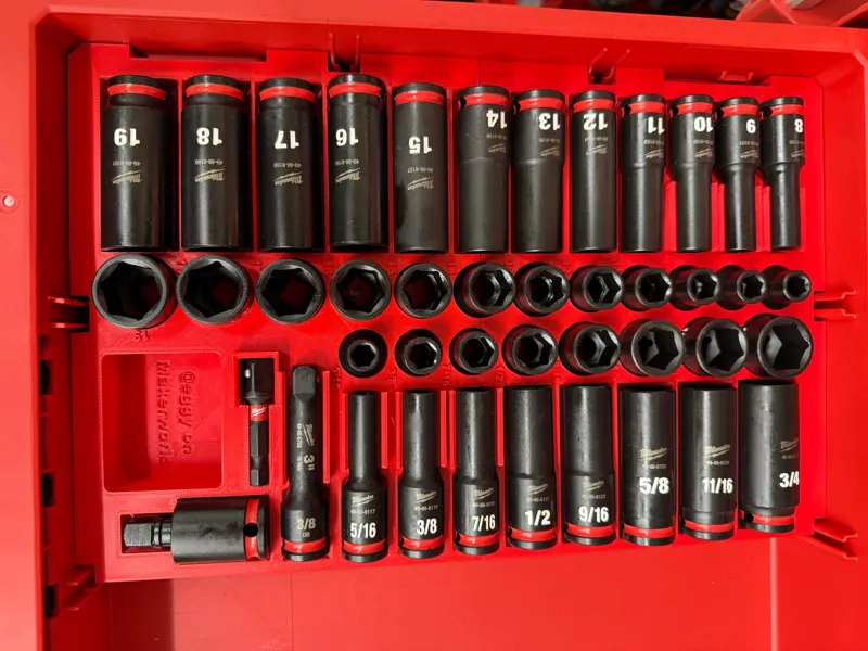 Milwaukee 4 Drawer Insert 3/8in 43PC Socket Set