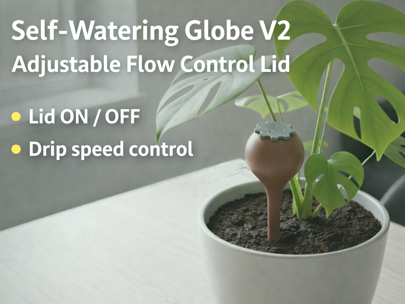 Self-Watering Globe V2 Adjustable Flow Control Lid