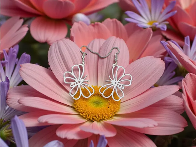 Minimal butterfly v2 earrings