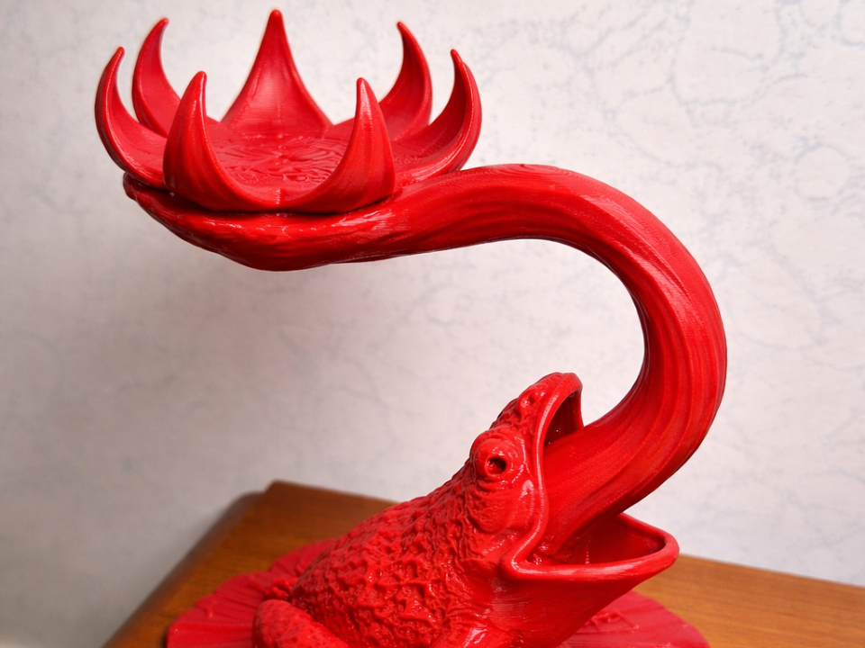 Frog Bowl Holder Design Unico Rana Lingua Estesa