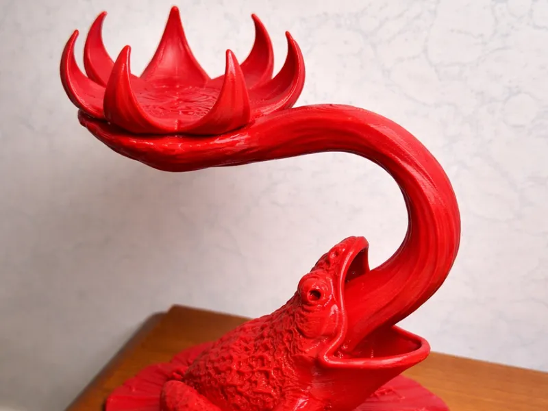 Frog Bowl Holder Design Unico Rana Lingua Estesa