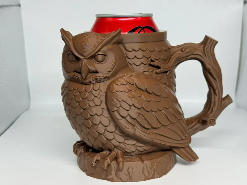 Fantasy Owl Can Mug - Can Holder & Drinkware