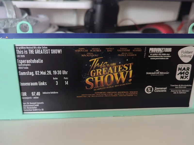 Konzertticket Rahmen