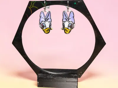 Daisy Duck Tiny Earrings