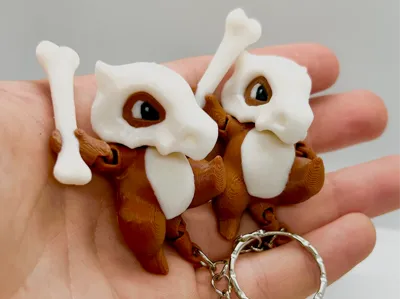 Cute Pokemon Cubone Flexy - Articulated Keychain