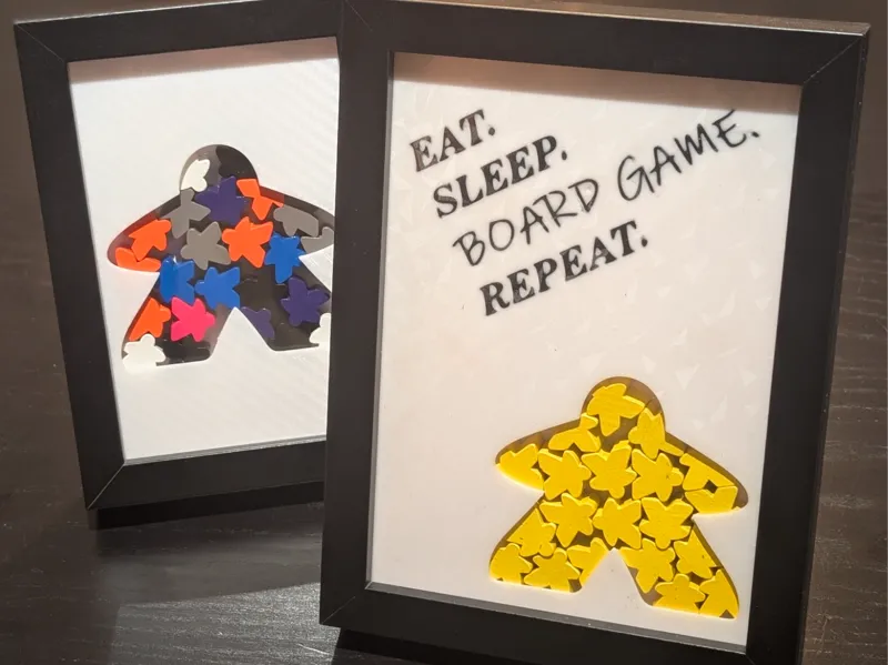 Meeple Art for 3D picture frame - Rödalm 13x18cm