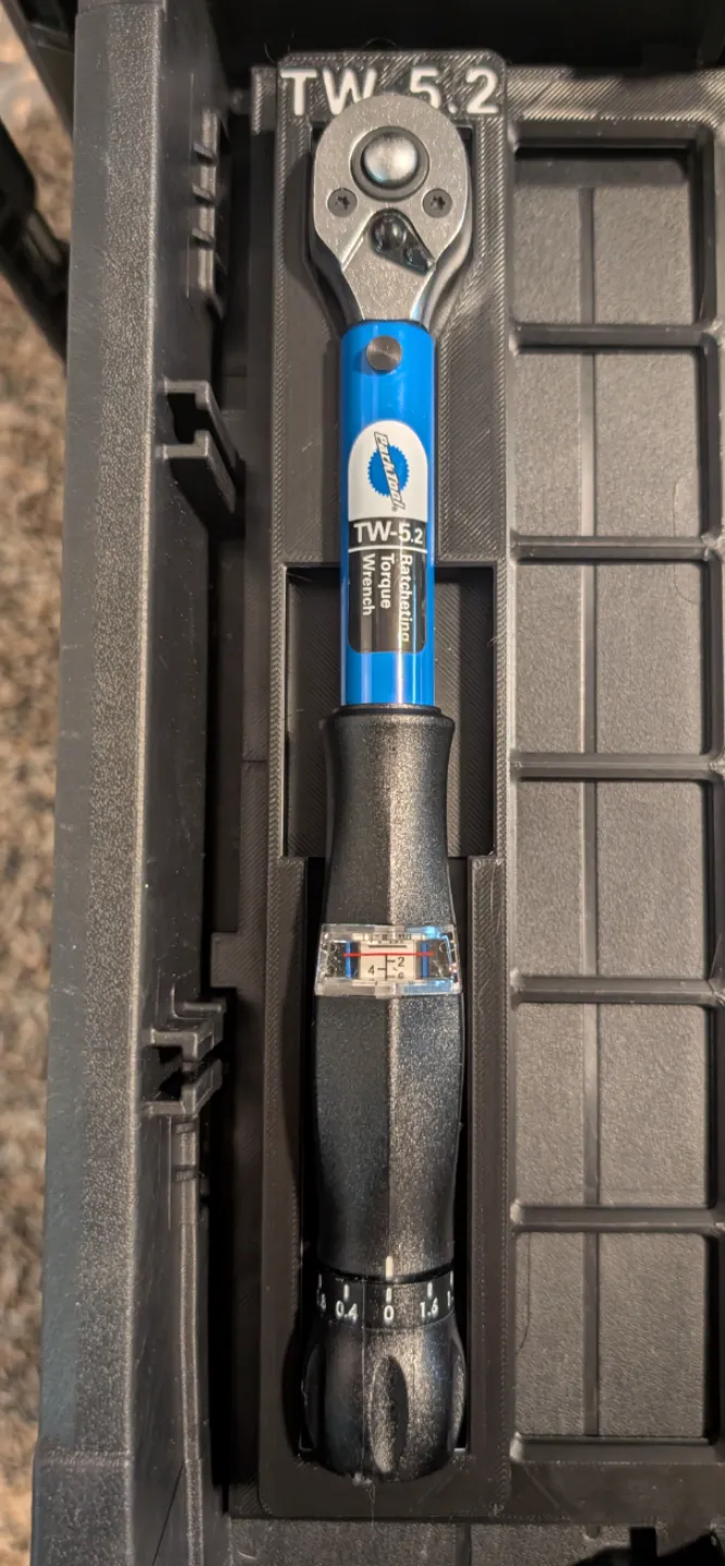 Gridfinity Park Tool Torque Wrench Tray TW-5.2