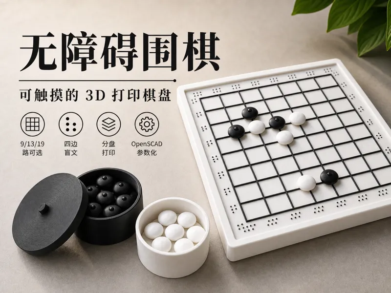 开源视障围棋｜可触摸、可打印的参数化棋具