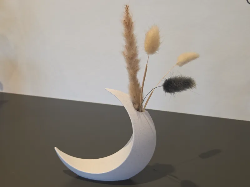 Halbmond-Vase – Deko für Trockenblumen