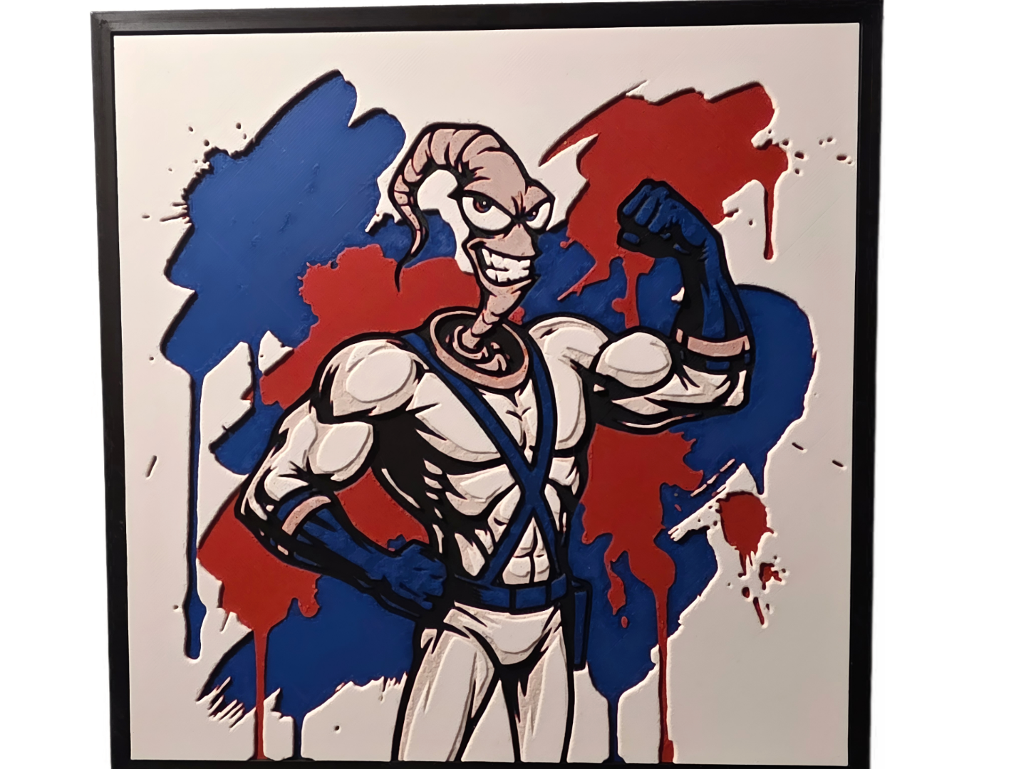 Earthworm Jim - Retro Gaming HueForge - 200x200