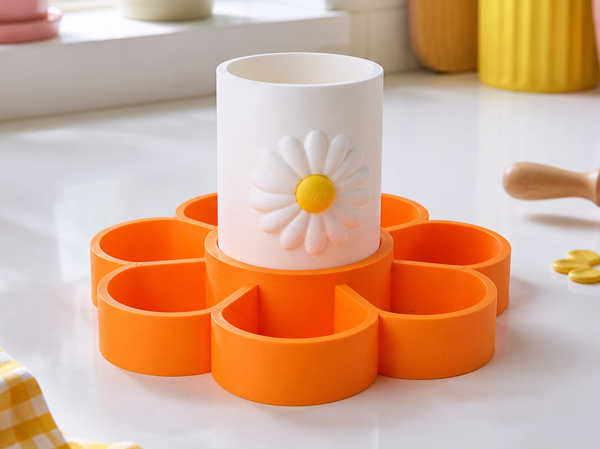 Daisy Bloom Organizer - Floral Storage