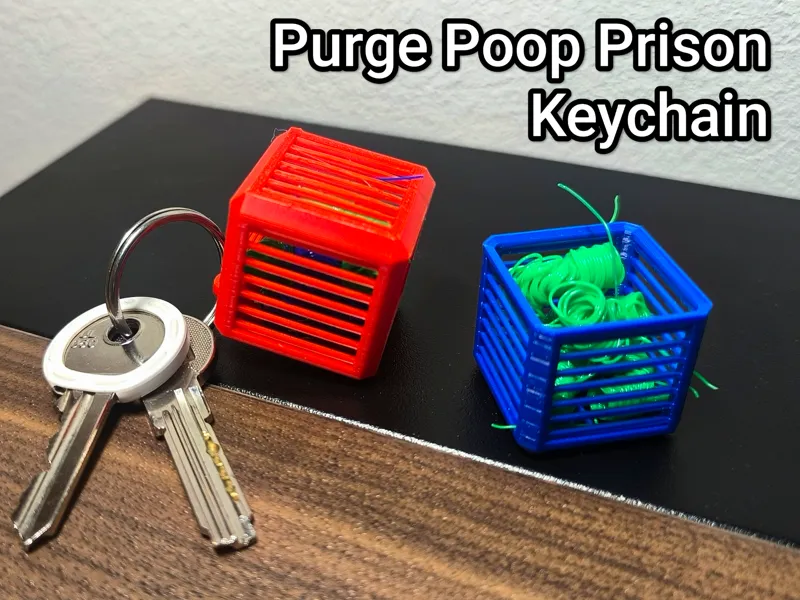 Purge Poop Prison Keychain - Print Waste Keychain
