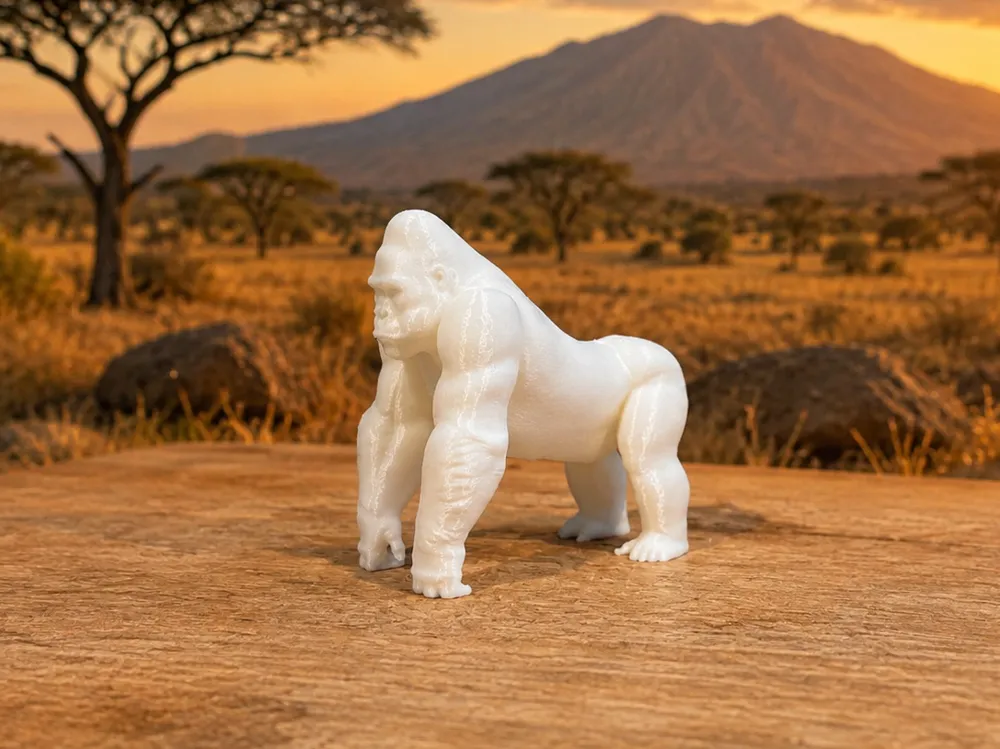 Modelo para impresión 3D: Gorilla - Animal - Africa. Referencia del modelo original.