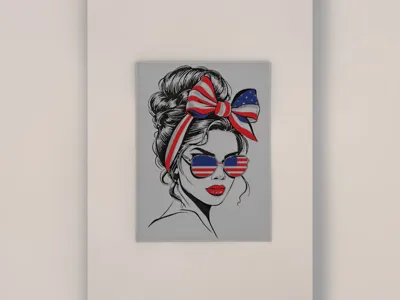 Stars and Stripes Shades hueforge Portrait