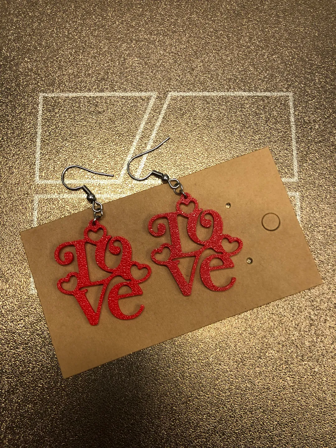 Love earrings view 2