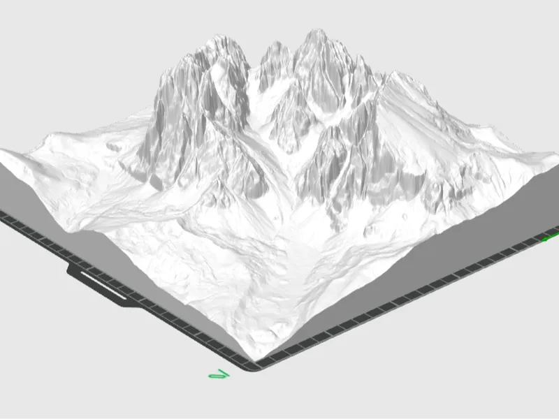 Monte Sassolungo (Langkofel) Topographic 3D Model