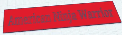 American Ninja Warrior plaque