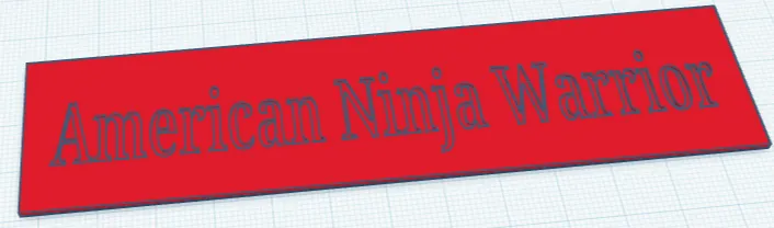 American Ninja Warrior plaque