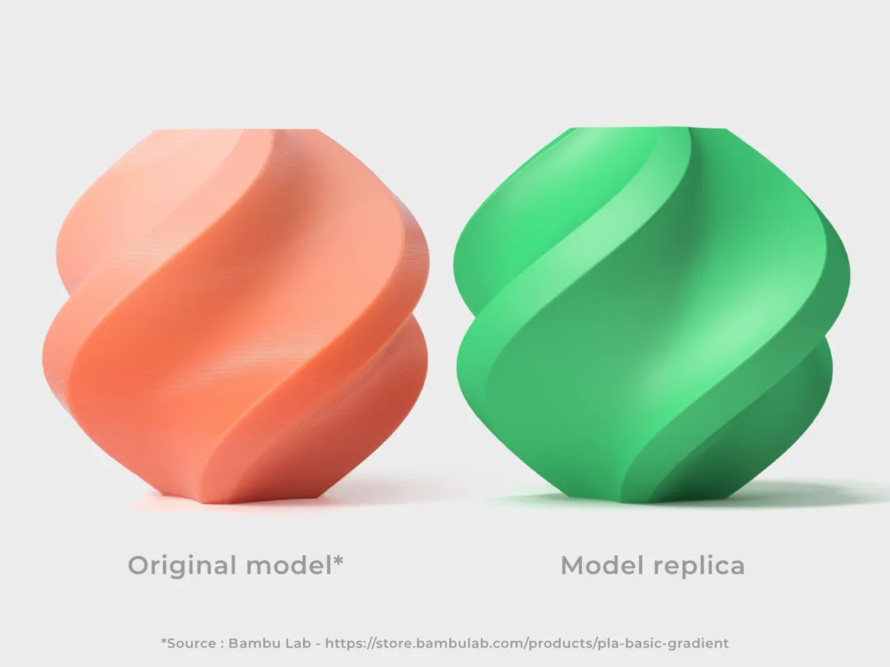Bambu Lab Filament Display Spiral Ball Model view 2