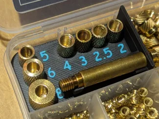 Soldering Iron heat set insert tip holder.