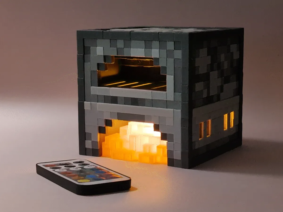 Minecraft Furnace Nightlight with Secret Money Box view 2