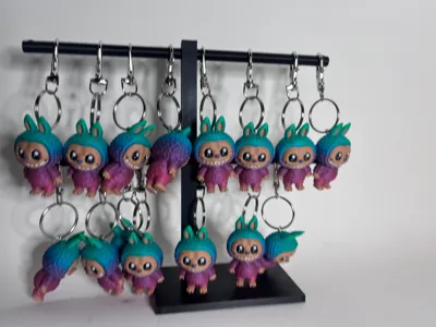 Double simple keychain stand - Free 3D Print Model - MakerWorld