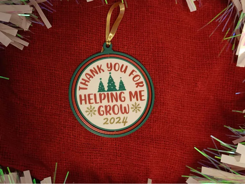 Teacher gift- Christmas ornament-thank you