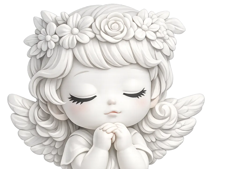 Petit vase ange pour baptême