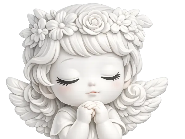 Petit vase ange pour baptême