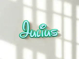 JULIUS - Namensschild Cartoon-Stil