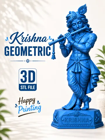 Letrero o emblema decorativo: Krishna Geometric — vista de referencia 2