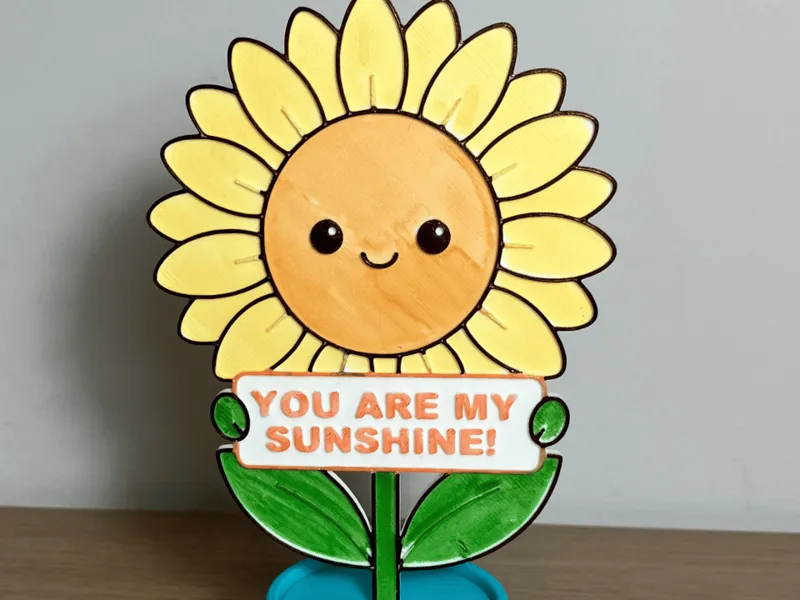 You Are My Sunshine Sunflower Colouring Activity