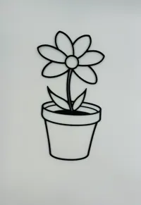 Pot de fleurs — décoration murale — photo 2