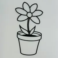 Pot de fleurs — décoration murale — photo 1