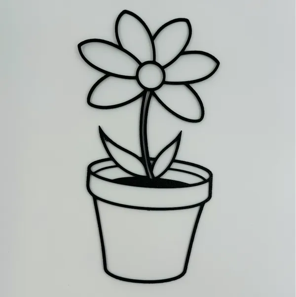 Pot de fleurs — décoration murale