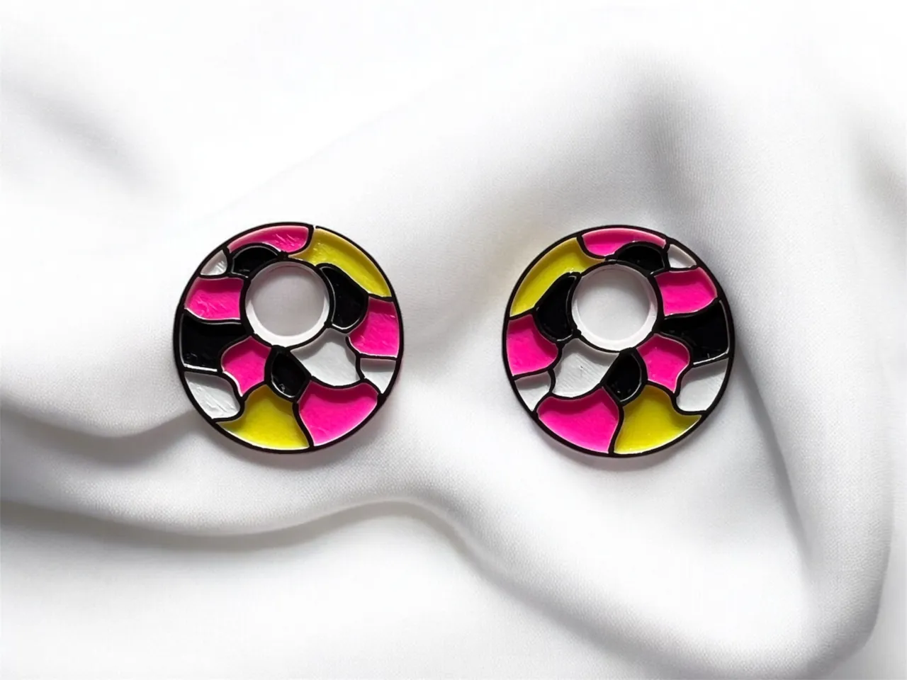 pendientes circulo colores view 3