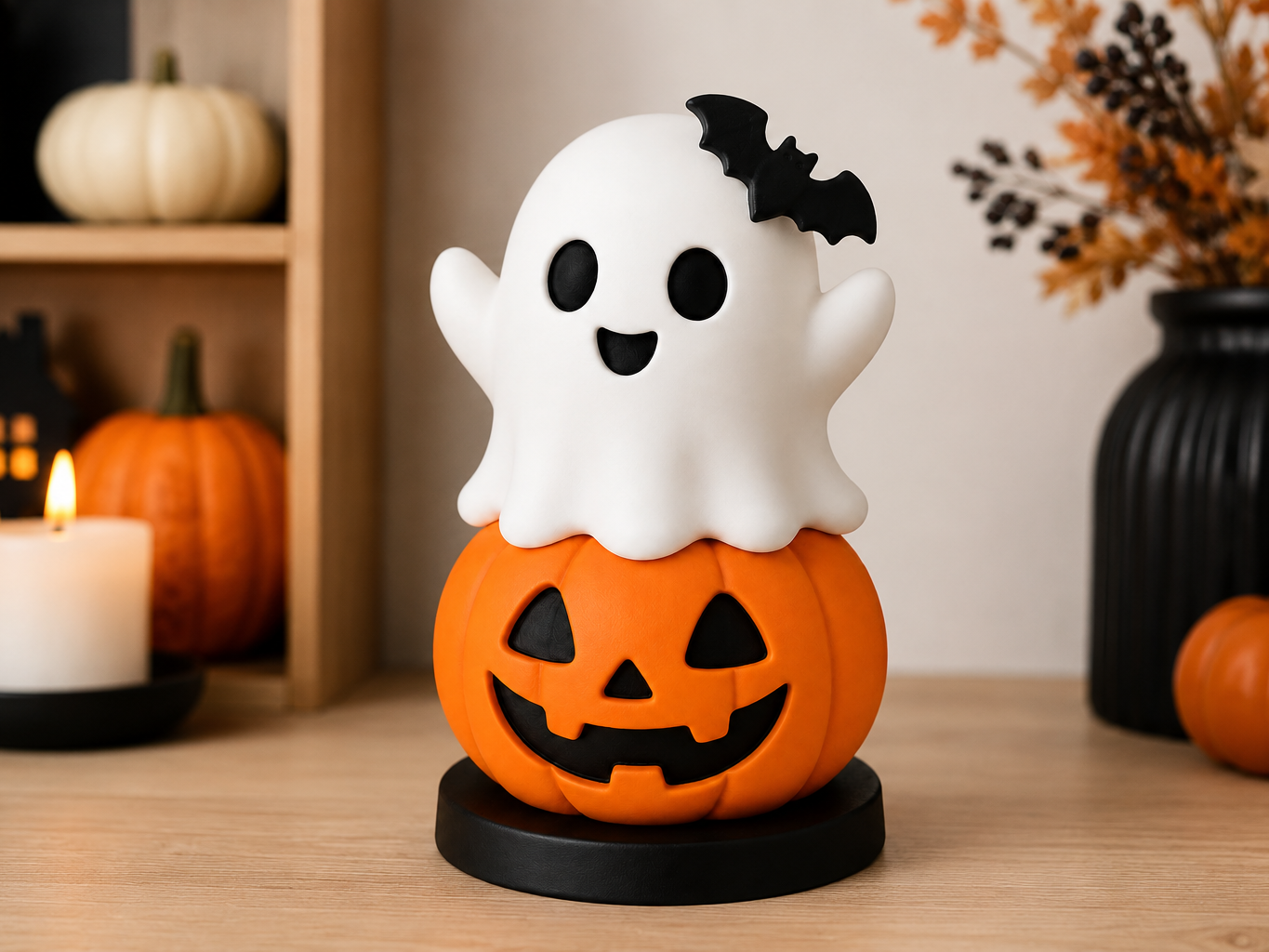 Boo on a Pumpkin – Cute Halloween Decor - 1