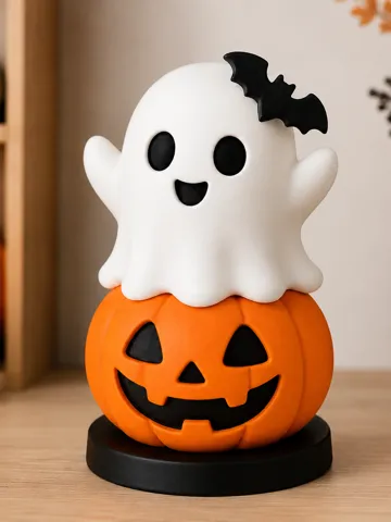 Adorno temático: Boo on a Pumpkin – Cute Halloween Decor — vista de referencia 2